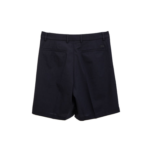Norse Projects Benn Relaxed Light Wool Pleated Short Dark Navy N35-06127004 Degli Uberti